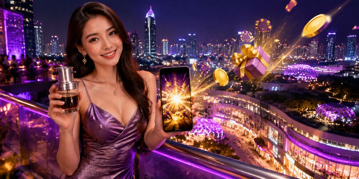 Người dùng TP.HCM chơi casino trên điện thoại tại quán cà phê buổi sáng